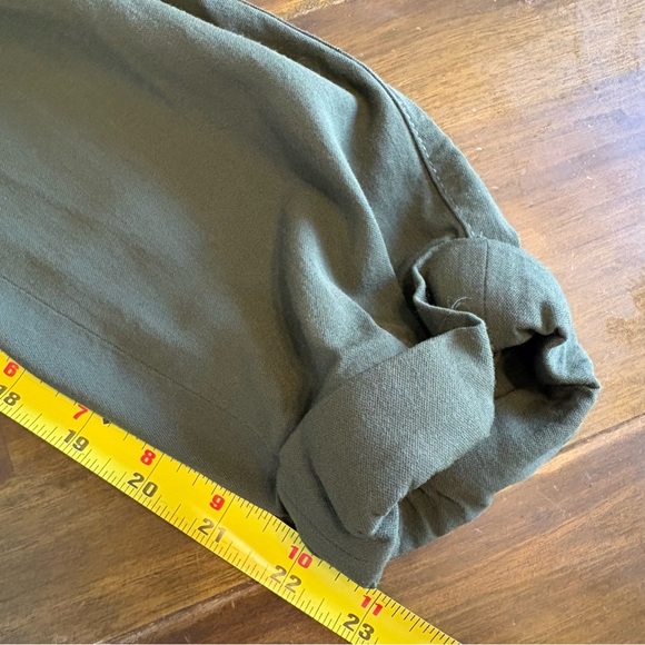 VINCE Green Pull On Drawstring Trousers Tapered Cuffed XS Olive Army Pants - Picture 10 of 12